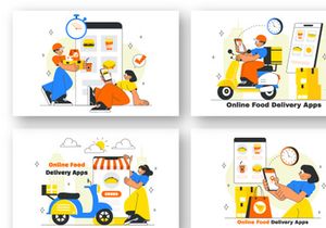 10 Online Food Delivery Apps Illustration