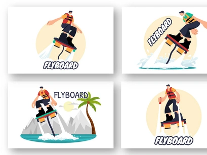 9 Flyboard Sport Illustration