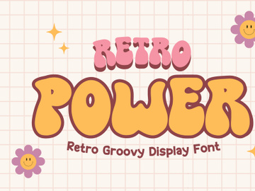 Retro Power - Groovy Retro Display Font preview picture