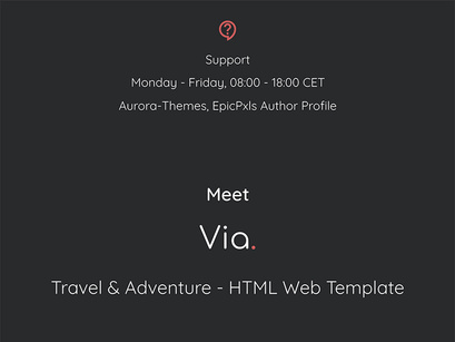 Via - Travel & Adventure HTML Web Template