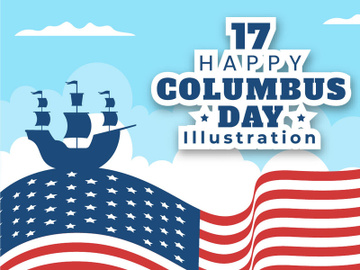 17 Happy Columbus Day National Holiday Illustration preview picture