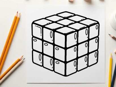 3D white dice cube rolling vector illustration