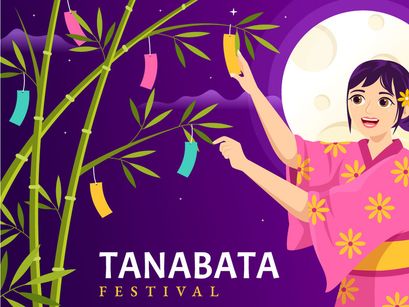 15 Tanabata Festival Vector Illustration