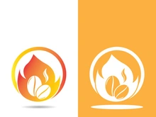 Coffee bean icon vector illustration template