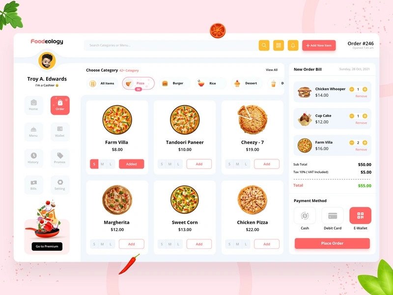 POS Web App Design For Restaurant