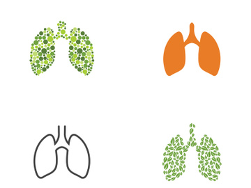 Lung icon logo for medical design preview picture