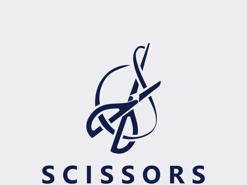 Premium Vector | Scissors logo design barbershop shaver vector babershop  scissors brand illustration
