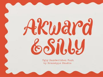 Akward Silly | Handwritten Font preview picture