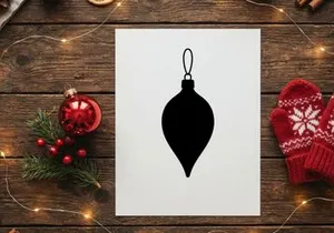 Christmas ornament decoration with hanging bauble for holiday season