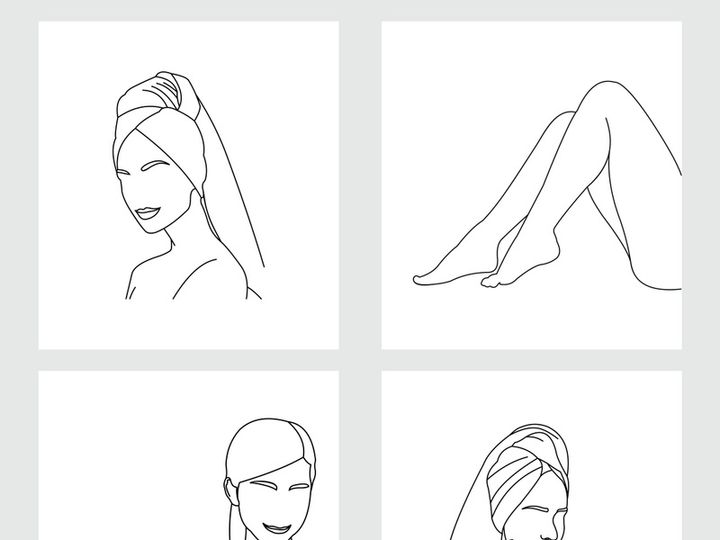 Beauty Woman Line Art, Wall Decoration