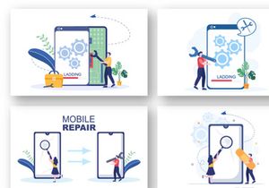 13 Mobile Repair Telephone Illustration