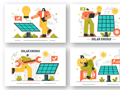 9 Solar Energy Installation Illustration