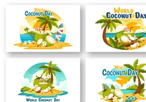 10 World Coconut Day Illustration