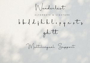 Wanderlust - Signature Font