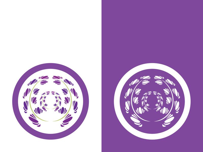 Fresh lavender flower logo vector flat design
