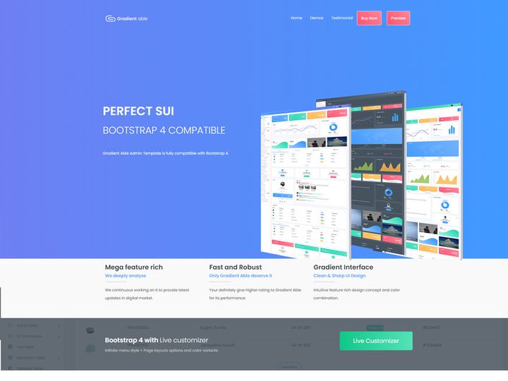 Gradient Able Angular Admin Template