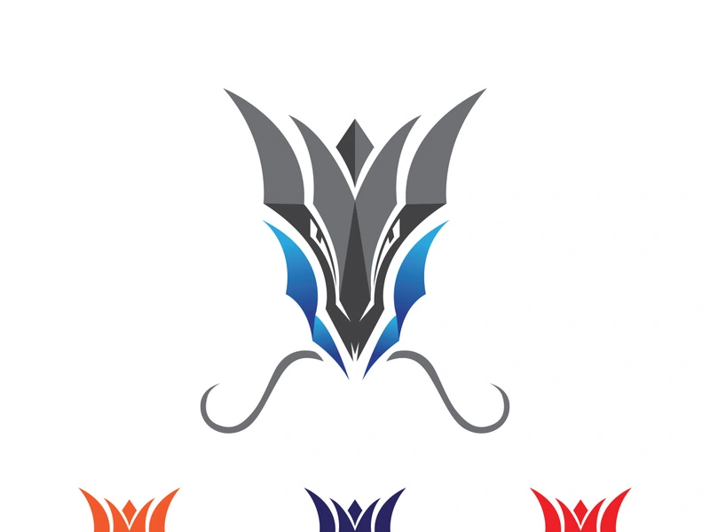 Dragon head vector image logo
