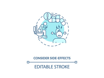 Consider side-effects concept icon preview picture