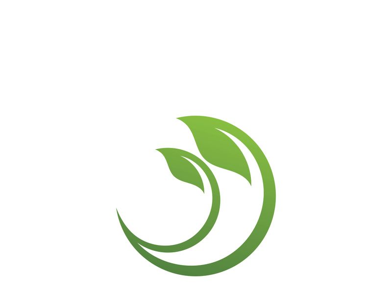 Logos of green Tree leaf ecology nature element vector