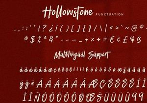 Hollowstone - Brush Font