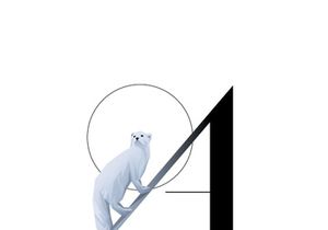 Template logo letters with animals set vector logotype.