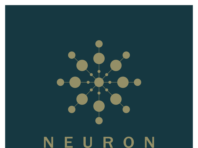Neuron logo or nerve cell logo design,molecule logo illustration template icon with vector concept