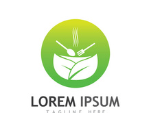 Leaf and spoon logo