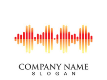 Sound waves vector illustration design template