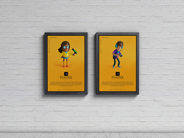 Advertisement Display Posters Mockup Free preview picture