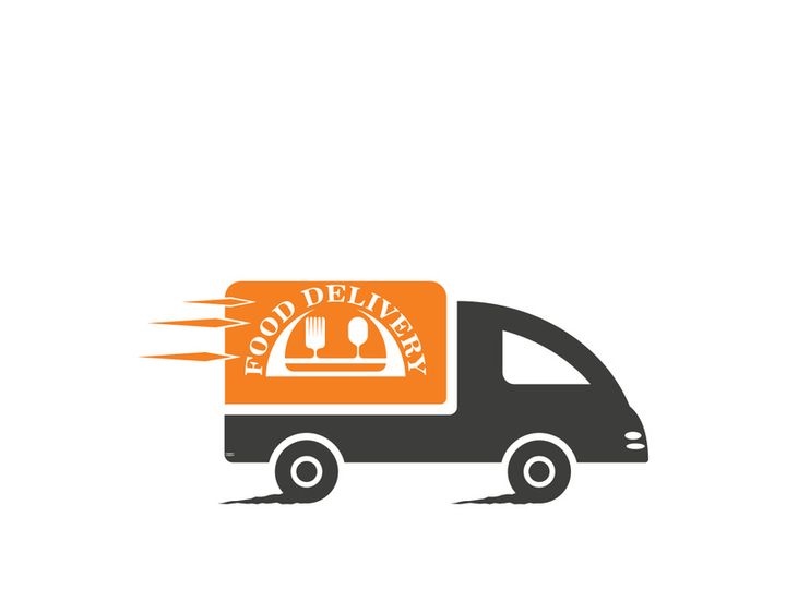 Food delivery catering fast food logo vector icon