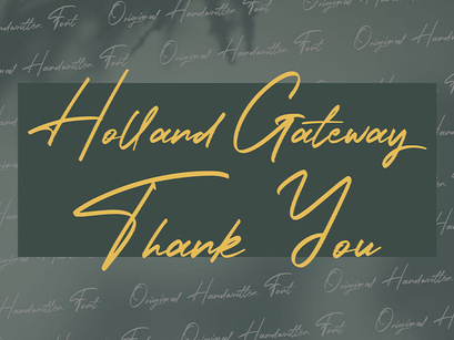 Holland Gateway - Handwritten Script Font