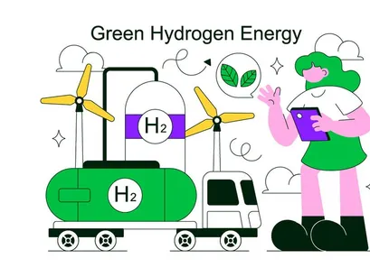 10 Green Hydrogen Energy Illustration