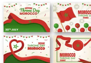 10 Happy Morocco Throne Day Illustration