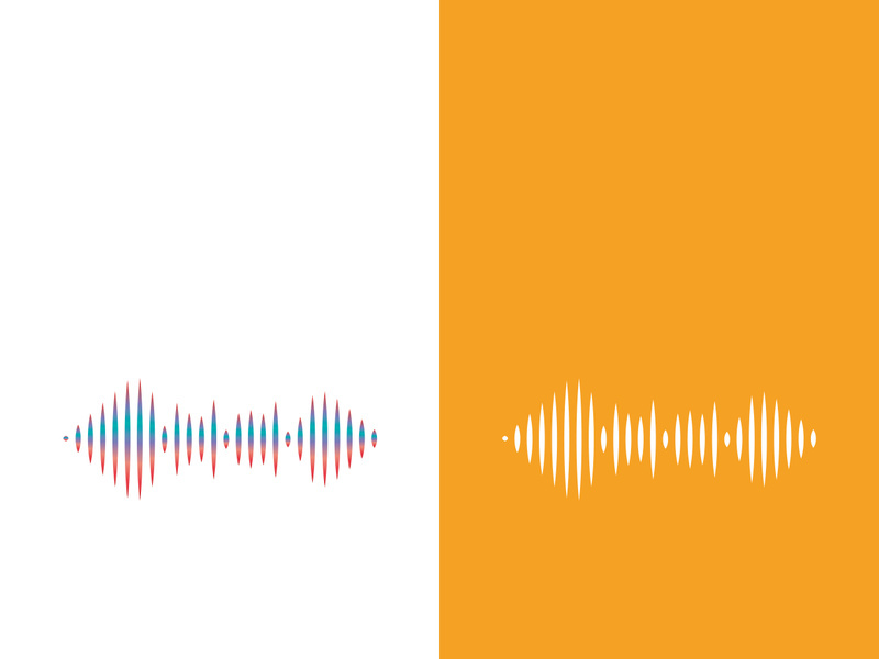 Sound waves vector illustration design template