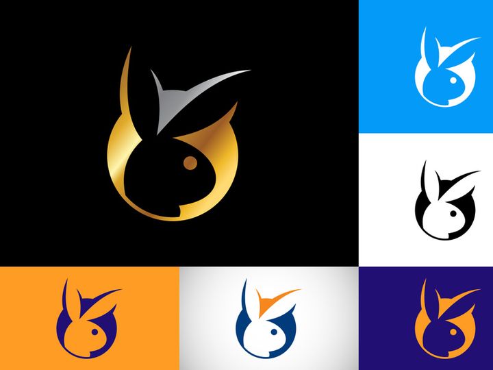 Rabbit Icon Logo Design, Creative Rabbit Logo Design.  Animal logo design vector icon illustration