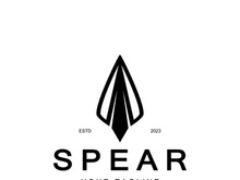 Spear logo icon vector illustration design.Head spear logo vintage illustration design vector