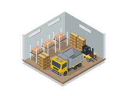 Isometric warehouse preview picture
