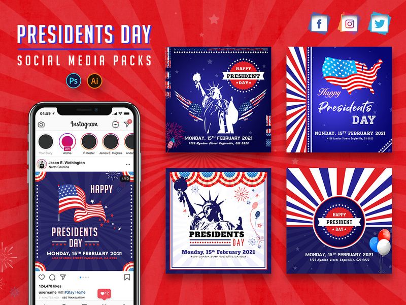 President Day Social Media Packs