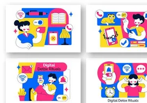 10 Digital Detox Rituals Illustration
