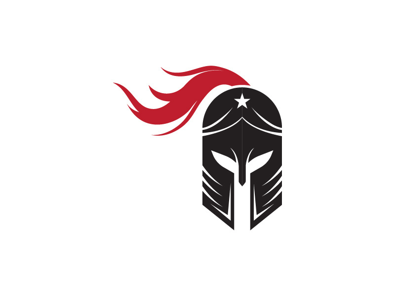 Spartan helmet icon illustration design