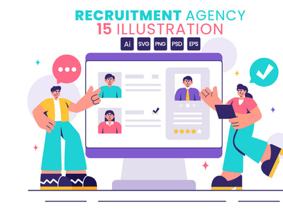 15 Recruitment Agency Illustration