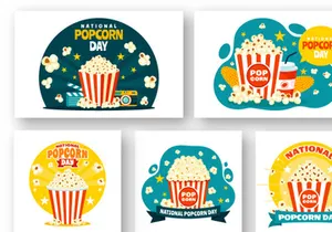 11 National Popcorn Day Illustration