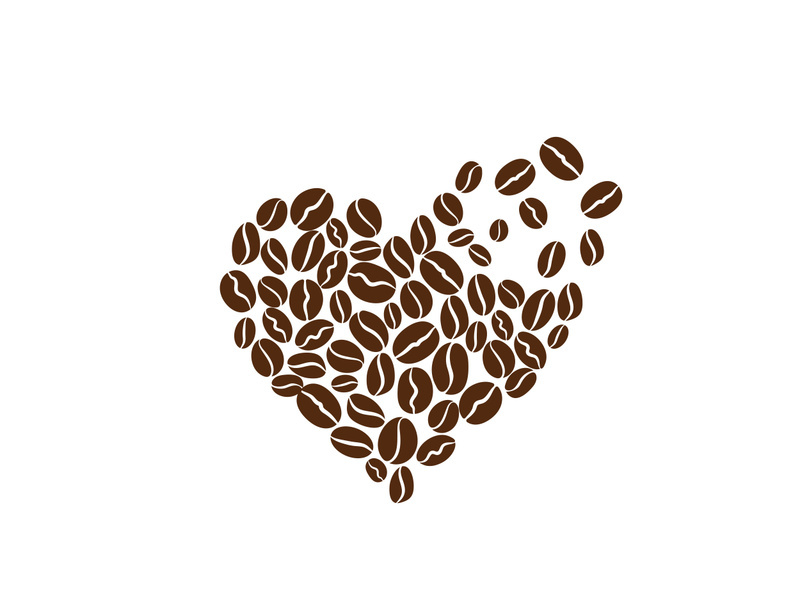 Coffee bean icon illustration