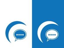 Speech bubble icon logo template vector illustration