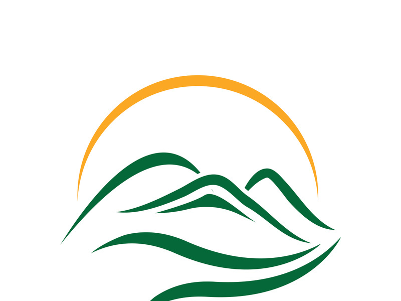 Mountain icon logo template vector illustration design