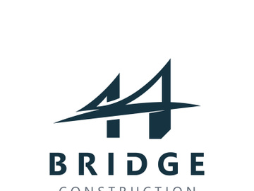 Minimalist Bridge logo suitable for building and construction workers vector design preview picture