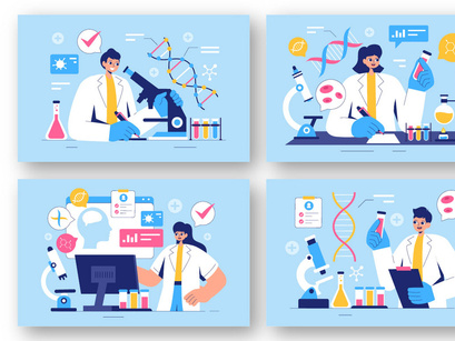 9 Biomarkers Research Illustration