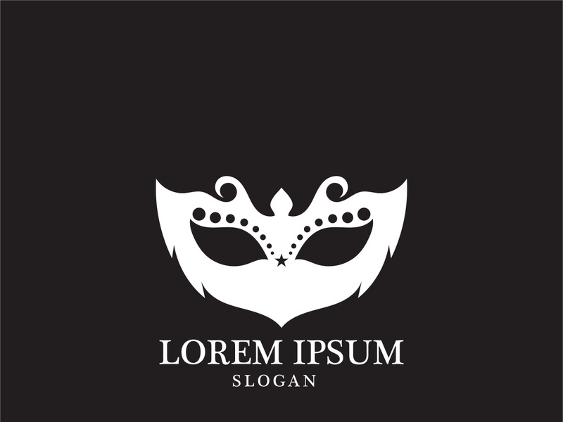 Masquerade Carnival Mask Icon and symbol vector