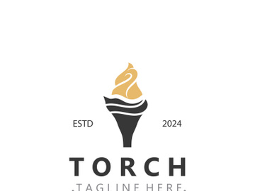 Torch logo Graphic, Olympics flame Modern Design Element simple minimalist preview picture