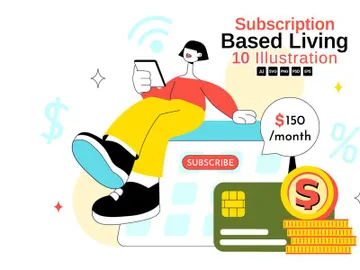 10 Subscription Based Living Illustration preview picture